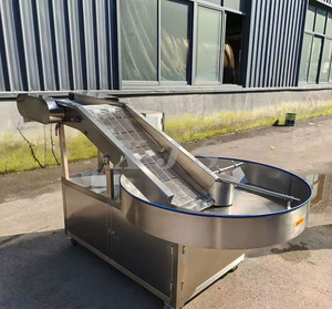 <span class=keywords><strong>Table</strong></span> de revêtement en poudre rotative automatique avec convoyeur pour lignes de traitement de poulet frit et de filets de poisson - Product Image 2