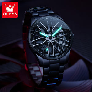 Reloj Personalizado OEM 9937 con Logotipo para Hombre, Relojes de Pulsera de Cuarzo para Hombre al por Mayor, Resistentes al Agua, Deportivos, con Bisel Giratorio de Aleación, Reloj de Coche Giratorio - Product Image 2
