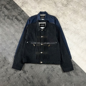 <b>Denim</b> Jacket Custom Manufacturer High Quality 100%Cotton Casual Button <b>Coat</b> <b>Denim</b> Fabric Jacket Heavyweight <b>Denim</b> Jacket Men - Product Image 1