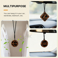 Pendentif diffuseur de parfum personnalisé en bois ajouré, motif constellation, pour voiture, désodorisant d'intérieur
