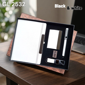 Nouveau kit d'affaires de luxe personnalisé, carnet, porte-cartes, stylo, porte-clés, ensemble cadeau d'entreprise, fabrication artisanale en métal, cuir, impression sérigraphique - Product Image 4