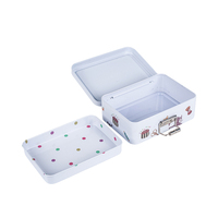 Boîte en étain personnalisée pour confiseries, avec couvercle à charnière, petite boîte carrée en étain pour bonbons, biscuits, chocolat, boîte en étain de qualité alimentaire avec couvercle