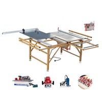 Scie à table poussoir de précision scie mère sans poussière scie à bois multifonctionnelle table d'établi machine de découpe biseau 45