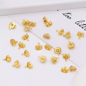 Gold Plated <b>Butterfly</b> <b>Earring</b> <b>Backs</b> Stud Findings <b>For</b> Jewelry Making 18K 14K Real Gold Metal Components - Product Image 2