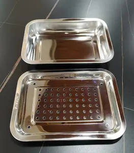 Set di vassoio per alimenti per bambini in acciaio inox argento personalizzazione quadrato all'ingrosso Online