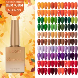 Koleksi musim gugur 12 warna Solid Moq rendah pemasok kuku Gel Polish set gratis sampel