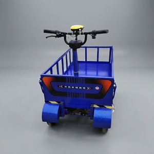 Energy Saving Heavy Duty Electric Flatbed Trolley 4 <strong>Wheel</strong> Non Slip Platform with Swivel Seat Industrial Shopping Use 48V Battery - Product Image 1