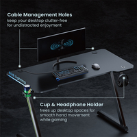 Bureau de jeu d'éclairage LED RVB élégant et économique GMD02E-2 pour ordinateur de jeu PC Table de jeu