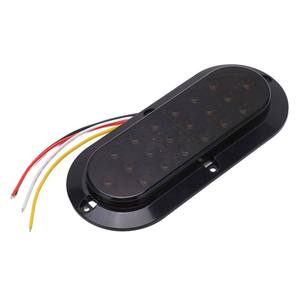 6 inch 20LED 12-24V màu kép hổ phách + Xe Tải Màu Đỏ Trailer đuôi ánh sáng mới màu đen ngọc trai khói ống kính lần lượt đèn báo hiệu - Product Image 2