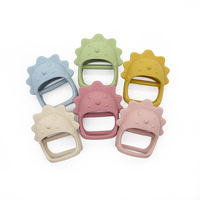 Jouet en silicone de qualité alimentaire pour bébé, anti-morsure, en forme de petit champignon, pour apaiser et mordiller, pour les bébés de 0 à 24 mois