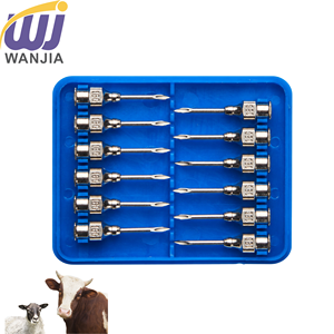 <span class=keywords><strong>เข็ม</strong></span>ฉีดยาสัตว์ WANJIA ขนาด 13 มม. หัวทองเหลือง ใช้ซ้ำได้ ผลิตจากเหล็กกล้าไร้สนิม 304 สำหรับฉีดสัตว์ เช่น สุกร โค แกะ - Product Image 1