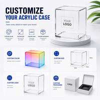 Boîtier de présentation en acrylique 5 mm 8 mm avec filtre magnétique anti-UV premium pour cartes ETB Booster Box