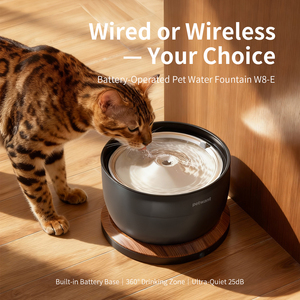 Fontana d'Acqua per Animali Domestici USB con Batteria, Wireless per 45 Giorni, 3L Automatica, Silenziosa 25dB, per Gatti Multipli - Product Image 2