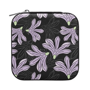 Estuche de Almacenamiento de Joyas Portátil de Cuero PU con Diseño de Flor Hawaiana y Logotipo Personalizado, Organizador de Joyas de Viaje, Caja de Joyería - Product Image 2