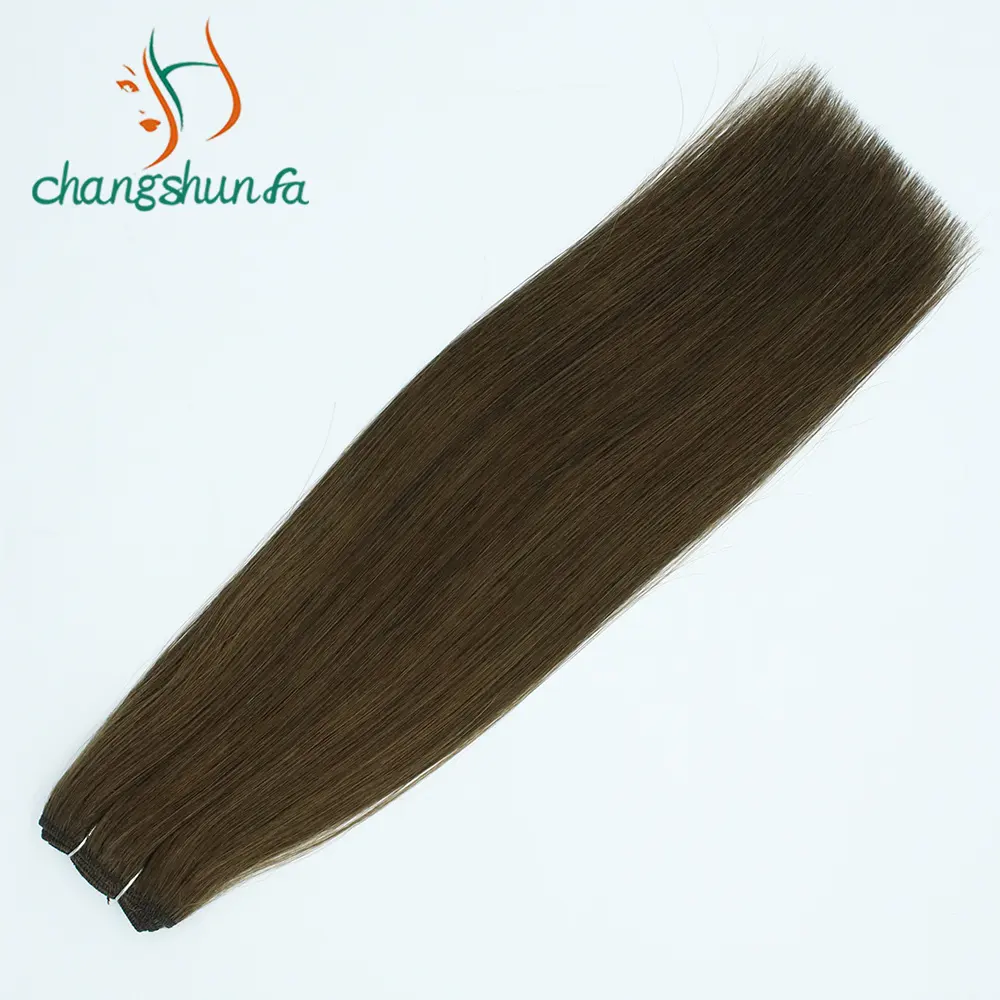 Changshunfa en satış makinesi atkı saç uzatma #3 <span class=keywords><strong>ceviz</strong></span> rengi 100% insan işlenmemiş saç