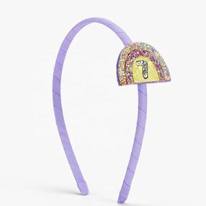 Diademas de Plástico Arcoíris al por Mayor con Elementos de Dibujos Animados y Estrellas para Niñas - Accesorios para el Cabello de Princesa con Lentejuelas Coloridas para Cumpleaños - Product Image 6