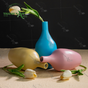 Jarrón de bambú decorativo personalizado OEM con acabado mate para centro de mesa minimalista recién llegado - Product Image 2