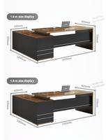 Bureau d'Ordinateur Moderne Style Simple en Panneaux de Bois MDF en Forme de L avec Meuble Latéral pour Bureau à Domicile