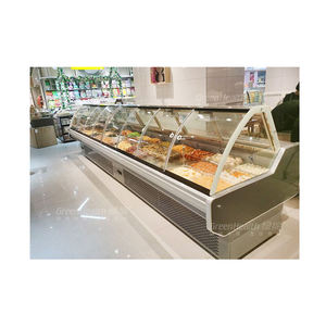 ตู้โชว์อาหาร<span class=keywords><strong>อุ่น</strong></span>ร้อนแบบกระจกสำหรับซุปเปอร์มาร์เก็ต ตู้แช่เย็นแสดงอาหารประเภทเนื้อสัตว์ - Product Image 6