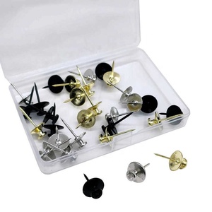 Vignettes à double tête en métal noir Pentagramme en alliage de zinc Vignettes créatives à tête plate <span class=keywords><strong>Photo</strong></span> Wall DIY Cork Board - Product Image 3