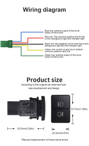 12V chuyển đổi xe dẫn lái xe ánh sáng ON-OFF sương mù đèn đẩy nút đèn thiết bị chuyển mạch cho t oyota tacoma FJ Cruiser - Product Image 4