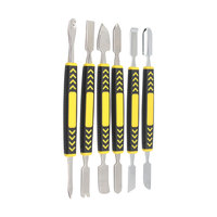 Ensemble de spudger en métal 6 pièces outil manuel de pied de biche pour kit d'outils de réparation d'entretien d'ordinateur portable de téléphone portable