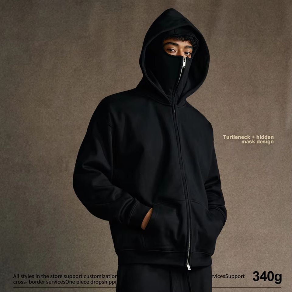 Regular Pinting Types Custom Embroidery Printing Logo Heavyweight Double Layer Masked Terry ...