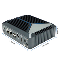 N100 micro computadora Terminal de autoservicio Quiosco 2 puertos Ethernet Mini PC con ranura para tarjeta SIM