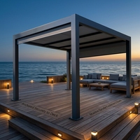 Pergola de jardin en aluminium de haute qualité avec revêtement en poudre, stores électriques orientables, protection solaire, pour balcon, couleurs personnalisables, usage extérieur