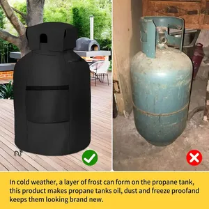 Housse de réservoir de <span class=keywords><strong>propane</strong></span> de 20 lb, imperméable, 100% polyester, pour usage intérieur/extérieur, 13'' x 195'', noire, fabriquée en Chine continentale - Product Image 2