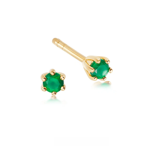 Mini orejas de piedra natural personalizadas, Plata de Ley 925, cristal de Rubí, Topacio Azul, pendientes de Esmeraldas, joyería gruesa para mujer - Product Image 4