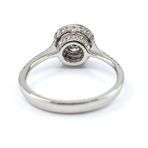 Ensemble de tension inspiré personnalisé 18K or blanc 100% diamant naturel bijoux fins Marquise princesse bague en grappe pour fiançailles - Product Image 2