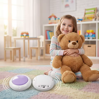 Jouet vibrant en peluche en forme de cœur pour animaux de compagnie, compagnon en fourrure apaisant pour bébé, avec effets sonores et mouvements, en plastique, idéal comme cadeau