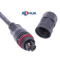 Câble de fixation à vis connecteur 2Pin M20 500V 20A prise d'alimentation ca IP65 led faisceau de câbles pour Solution de câblage d'éclairage