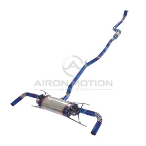 <span class=keywords><strong>Airon</strong></span> para Alfa Romeo Stelvio 2.0T, Sistema de Escape Catback Valvetronic de Titanio de Alto Rendimiento, Fijación Directa, 1.2 mm de Grosor, Acabado Dorado/Azul - Product Image 3