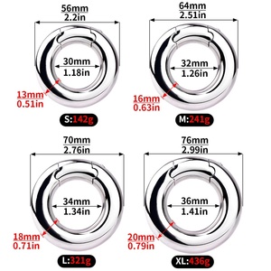 Anillo para Pene de Metal FRRK, Anillo para Pene Grueso y Pesado para Hombres, Retrasa la Eyaculación, Estirador de Escroto, Juguetes Sexuales para Parejas - Product Image 2