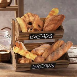 Wooden storage rack, multi-tiered fruit and vegetable <b>shelf</b>, solid wood dessert table, <b>desktop</b> sundries and cake display rack - Product Image 2