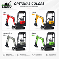 Mini-excavatrice compacte LAWNIO à commande pilote, chenilles en caoutchouc, pour travaux de terrassement en petites cours, vergers et fermes, mini-excavatrice professionnelle pour chantier