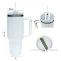 Tasses isothermes d'aventure par sublimation de 40 oz avec poignée, en acier inoxydable, bouteilles de voyage pour café et eau de 40 oz, gobelets de 40 oz