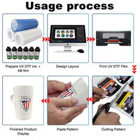 Impresora UV DTF A3 con Cabezal de Impresión XP600 y Soporte Flexible para Transferencia de Películas, Impresión de Pegatinas UV con Tinta