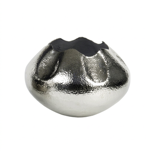 Florero martillado a mano Chapado en plata para mesa, superventas, centros de mesa de boda, florero para decoraciones - Product Image 1