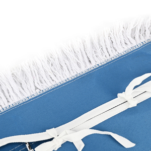 Tête de balai <span class=keywords><strong>plat</strong></span> industrielle personnalisée, avec franges en fil de coton robuste et manche en acier inoxydable pour usines, entrepôts et ateliers - Product Image 3