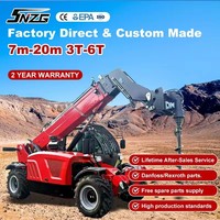 SHANNENG TH1040 Manipulador Telescópico 4x4 10m 4 toneladas com Plataforma de Lança Telescópica e Pneu Sólido para Instalação Aérea