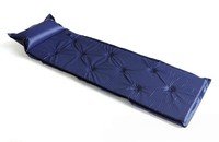 Matelas gonflable pliable d'extérieur 9 points avec pompe à pied, léger, portable, 4 saisons, camping, anti-humidité, design ergonomique