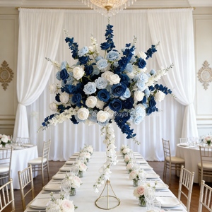 Bola de <span class=keywords><strong>Flores</strong></span> de Boda de Alta Gama, Hilera de <span class=keywords><strong>Flores</strong></span> Naturales Blancas para Decoración de Pasillos y Escenarios, Elegantes <span class=keywords><strong>Centros</strong></span> de Mesa con <span class=keywords><strong>Flores</strong></span> para Caminos - Product Image 3