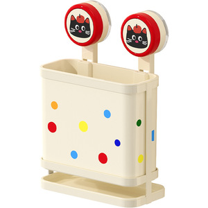 Chopstick Storage Box Wall Mounted Suction Cup Holder Rectangle Pet Material Hand Wash Only Spoon Rests Pot Clips - Product Image 5