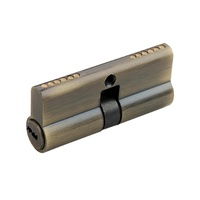 Serrure à cylindre européen en laiton massif haute sécurité 70 mm, fonction de rotation du pouce, anti-pick et anti-casse, finition polie