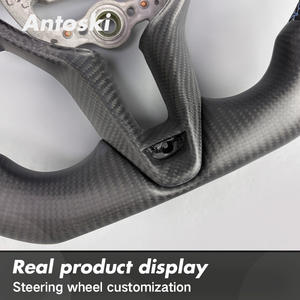 Volante Deportivo de Fibra de Carbono Real Mate Personalizado para Hyundai Elantra <span class=keywords><strong>N</strong></span> I30N I20N Veloster <span class=keywords><strong>N</strong></span> Kona <span class=keywords><strong>N</strong></span> con LED Inteligente - Product Image 5