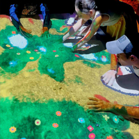 Jeux de bac à sable magique 3D intérieur, projection interactive au sol, table de projection de sable magique, projection de sable éducative pour enfants, réalité augmentée, plage de sable