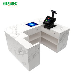 Mostrador de Caja Personalizable Highbright con Acabados de Mármol y Madera para Supermercados y Comercios - Product Image 2